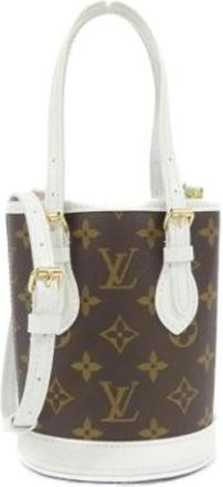 Louis Vuitton Pre-owned Canvas Bucket Bag - Dames - Vintage Tas - Bruin - ONE Size - Vintage