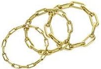 Panacea Set of 3 Paper Clip Rings in Gold at Nordstrom Rack, Size 6