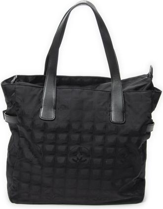 Chanel Pre-owned Womens Large New Travel Line Tote Shoulder Bag - Black - One Size