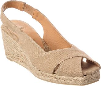 Castaner Diana Canvas Slingback Wedge Sandal