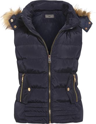 SS7 Womens Quilted Gilet Bodywarmer Sleeveless Jacket in Plus Sizes Navy