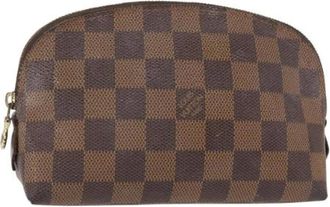 Louis Vuitton Pre-owned Clutches, female, Brown, Size: ONE SIZE Pre-owned Canvas Pouch