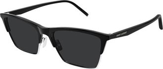 Saint Laurent Ladies Black Square Sunglasses SL767 002