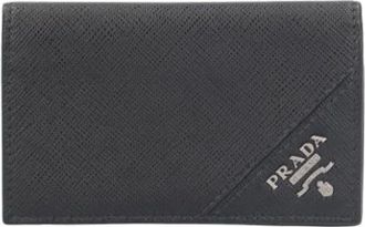 Prada Pre-owned Wallets, male, Black, Size: ONE SIZE Pre-owned 2Mc122 Business card case