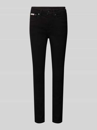 Calvin Klein Jeans Skinny Fit Jeans mit Logo-Patch in Black, Gr&ouml;&szlig;e 26/32