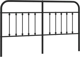 vidaXL Metal Headboard Black 160 cm vidaXL