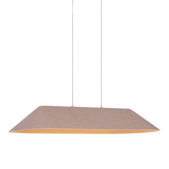 QAZQA L&aacute;mpara colgante moderna beige LED