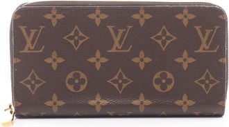 Louis Vuitton Brown Fuchsia Pink Coated Canvas Long Wallet (Bi-Fold) (Pre-Owned)