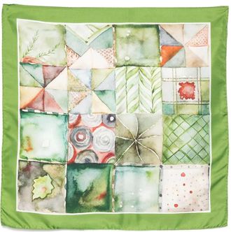 D'Aniello Patterned Silk Scarf