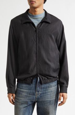 Our Legacy Casino Cupro & Cotton Jacket in Still Black Calm Cupro Cotton at Nordstrom, Size 40 Us
