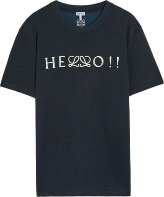 Loewe Printed Cotton T-shirt - Blue - S