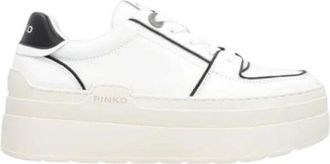 Pinko Greta 01 Sneaker - Dames - Sneakers - Wit - 40 EU - Leer - Schoenen