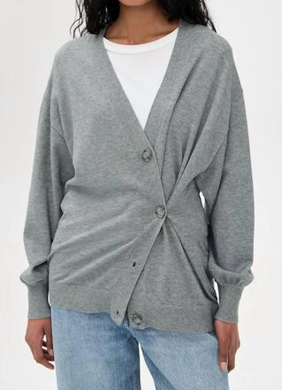 Good American Multi Function Cardigan Sweater In Charcoal