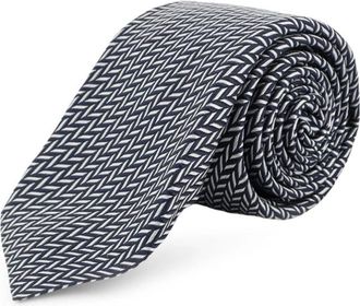 Kiton Zijde Das met Microdessin - Heren - Stropdassen - Veelkleurig - ONE Size - Accessoires