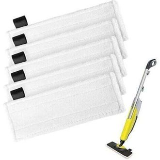 OEM Juego De Accesorios Para Limpiador A Vapor K&auml;rcher (5 Piezas), Con Alfombrillas De Fregona Sc5 4 3 2 Con Velcro - Crezuo
