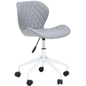 Premier Housewares Brent Grey And White Home Office Chair