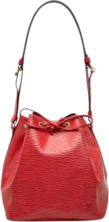 Louis Vuitton Pre-owned Petit Noe Bucket Bag - Dames - Vintage Tas - Rood - ONE Size - Leer - Vintage