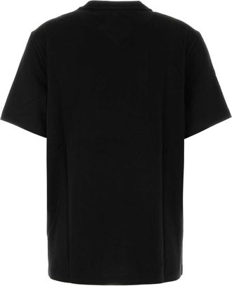MCM Womens Black Cotton T-Shirt Exterior