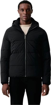 Guess Gewatteerde winterjas - Heren - Jassen - Zwart - Maat: S Leer