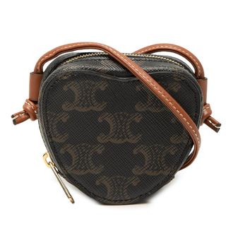 Celine Pre-owned Celine Micro Triomphe Coated Canvas Heart Crossbody Ladies 27FYA7FA8PG9GJ8V