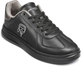 Karl Lagerfeld Karl Head Patch Racer Toe Sneaker in Black at Nordstrom Rack, Size 10.5