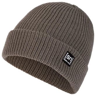 super.natural Merino Basic Beanie M&uuml;tze - Unisex | braun/grau
