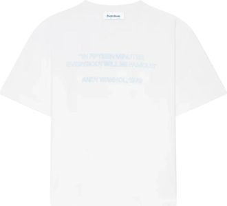 &Eacute;tudes Studio Andy Warhol Quote White T-shirt - Heren - T-shirts - Wit - L - Katoen - Tops
