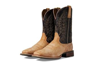 Ariat Ridin High Western Boot Mens Shoes Desert Tan/Dark Brick : 8.5 EE - Wide, Leather