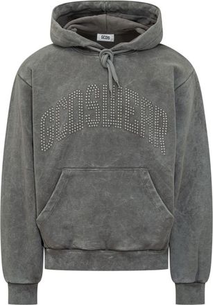 GCDS Grey Embellished Regular Hoodie