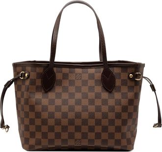 Louis Vuitton 2011 Damier Ebene Neverfull PM tote bag - women - Calf Leather/Fabric - One Size - Brown