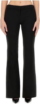 Moschino Crepe Broek - Dames - Wijde Broeken - Zwart - L - Polyester - Broeken