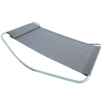 OUTSUNNY Single Texteline Outdoor Hammock Bed Patio Sun LoungerRocker Grey | TJ Hughes