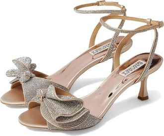 Badgley Mischka Womens Badgley Mischka Remi MP5914 Sandal Nude Ankle Strap Kitten Heel VER1078