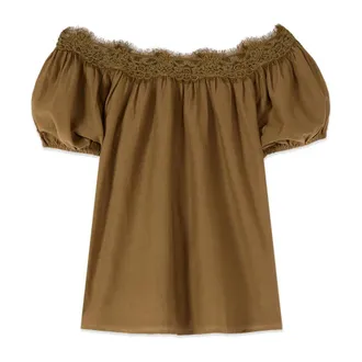 Oltre Dames, Blouses & Shirts, Bruin, Maat: L Katoen