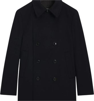 HUGO BOSS Hyde P-Coat - Heren - Mantel - Blauw - XS - Wol - Jassen