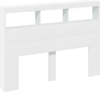 vidaXL Cabecero De Cama Con Led Blanco 140x17x102 Cm Vidaxl