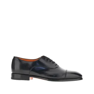 Santoni Archie spazzolato leather laced shoes Man 7+