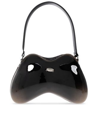 Diesel Black Play Double-D Sculptural Glossy Handbag