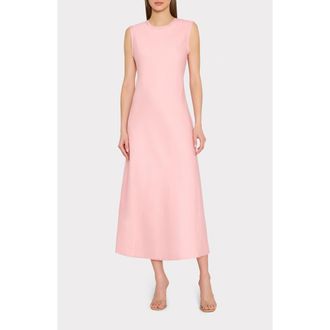 Milly Linda Scoop Back Midi Dress in Pink at Nordstrom, Size 10