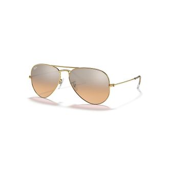 Ray-Ban Aviator Gradient Sonnenbrillen Arista Gold Fassung Silber Glas 58-14