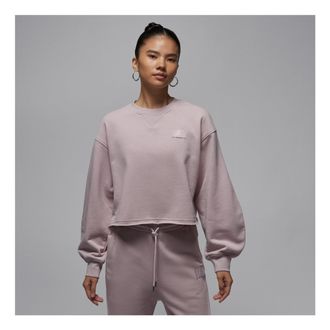 Nike Jordan (WMNS) Air Jordan Flight Fleece Mid-Length Crew Neck Sweatshirt Particle Rose Red IF1007-627