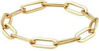 Adornia Adornia Tarnish Resistant 18K Plated Flexible Paperclip Link Ring