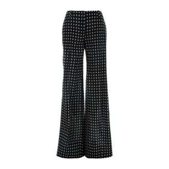 Ermanno Scervino Wide Trousers, female, Multicolor, Size: XS Printed Organza Pant