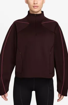 Nike Universa Dri-FIT Quarter Zip Pullover in 652 Burgundy Crush/Bgyash at Nordstrom Rack, Size X-Small