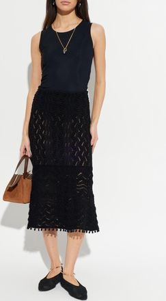 Jil Sander Sleeveless Top With A Round Neckline, Womens, Black