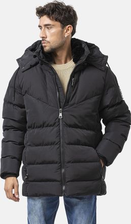 Cipo & Baxx Steppjacke CIPO & BAXX, Herren, Gr. XXL, schwarz, Web, Obermaterial: 100% Polyester, unifarben, Po-bedeckend, gerader Abschluss, Jacken Steppjacke