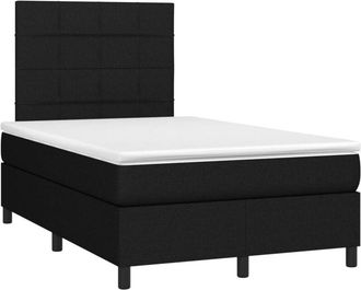 vidaXL Cama Box Spring Con Colch&oacute;n Tela Negro 120x190 Cm Vidaxl