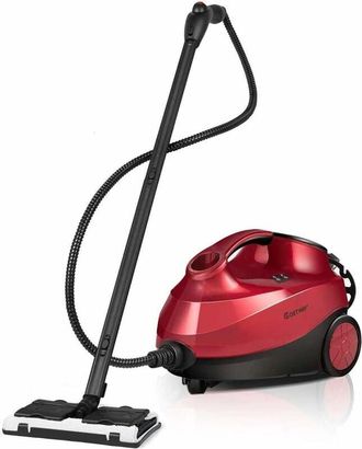 Costway Limpiadora A Vapor Con 18 Accesorios, 1,5 L,2000 W Y Cierre De Seguridad Para Ni&ntilde;os Para Alfombra Piso Ventana Autom&aacute;tico (rojo)