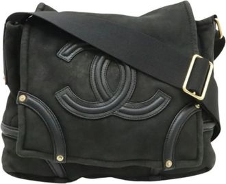 Chanel Pre-owned Cross Body Bags, female, Black, Size: ONE SIZE Pre-owned Vintage Mouton Crossbody Bag