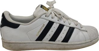 adidas Originals Adidas Superstar Low-Top Sneakers in White Calf Leather